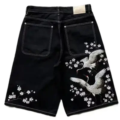 VRK Silver Crane Baggy Denim Shorts