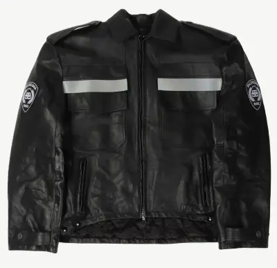 Balenciaga Oversized Leather Uniform Jacket