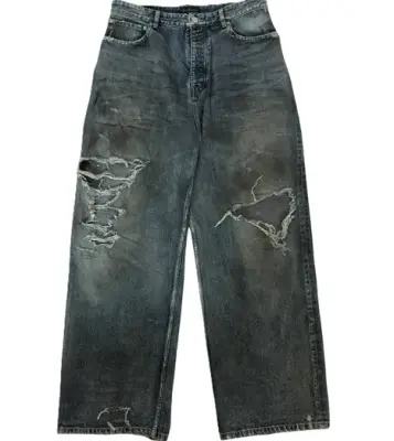 Balenciaga Destroyed Mud Jeans