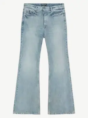 Balenciaga Blue Lost Tape Flared Denim Jeans