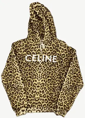 Celine Leopard Print Hoodie