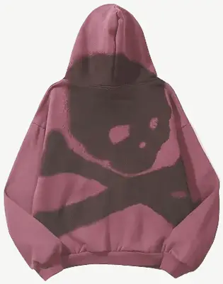 Travis Scott Mastermind Skull Zip Hoodie - Pink