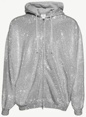 Vetements All-Over Crystal Hoodie | White
