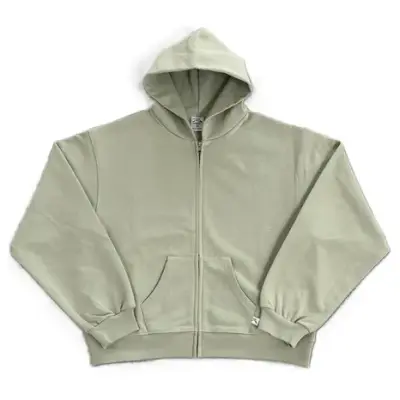 Akimbo Light Green Zip-Up Hoodie