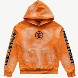 Hellstar Fire Orange Dye Hoodie