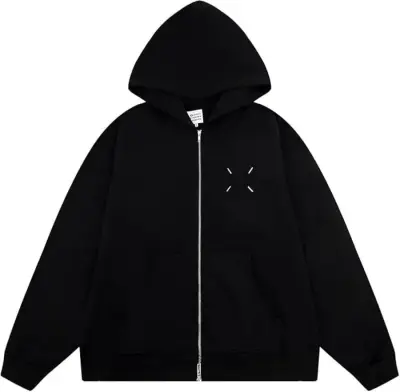 Maison Margiela Stitch Logo Zip-Up Hoodie
