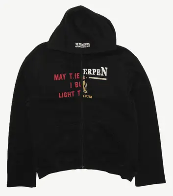 Vetements May The Bridges I Burn Antwerp Split Zip Hoodie