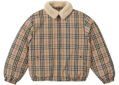 Burberry x Supreme Shearling Collar Down Puffer Jacket