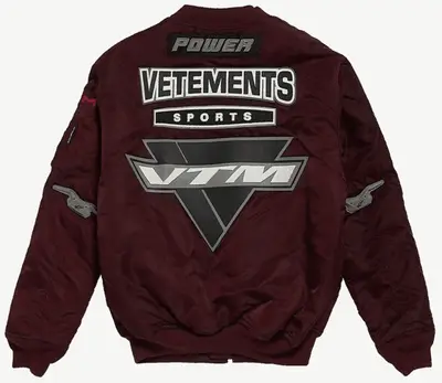 Vetements X Alpha Industries Bomber Jacket (Maroon)