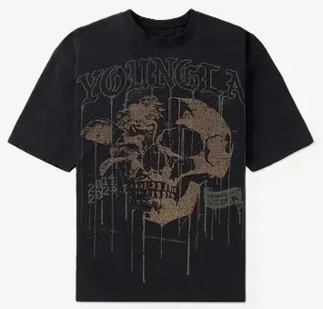 YoungLA Floral Skull Tees (6 Variants)